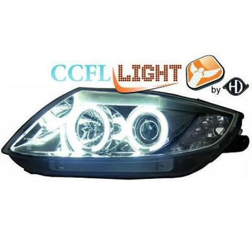 LHD OS NS CCFL Projector Headlights Pair Clear Chrome For BMW Z4 Roadster Coupe