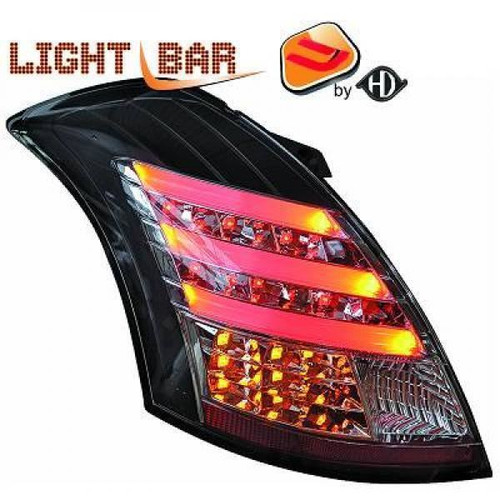 Back Rear Tail Lights Pair Set Clear Smoke Black Suzuki Swift 10-13