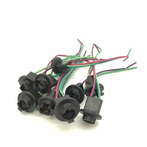 Pre-Wired T10 W5W W3W 501 194 Bulb Socket Holders LED Repair Dash Parking - 10