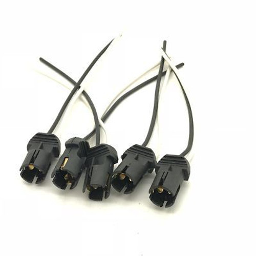 Pre-Wired Push T10 W5W W3W 501 194 Bulb Socket Holders LED Repair Dash Parking - 5