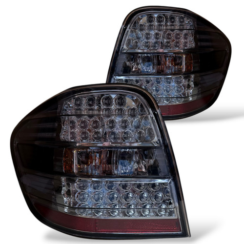 Back Rear Tail Lights Pair Set LED Clear Black Mercedes-Benz W164 05-08