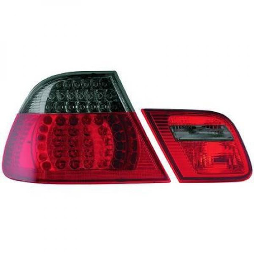 Back Rear Tail Lights Pair Set LED Clear Red Black BMW E46 Coupe 99-03
