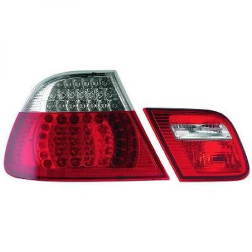 Back Rear Tail Lights Pair Set LED Clear Red White BMW E46 Coupe 99-03