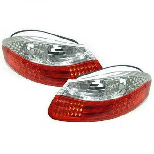 Back Rear Tail Lights Pair Set LED Clear Red White Porsche Boxster 96-04