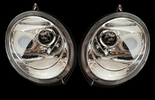 For VW Beetle 98-05 Angel Eye Chrome Headlights Lighting Lamp Replacement Part