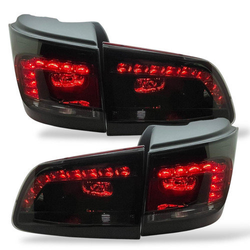 Back Rear Tail Lights Pair Set LED Smoke VW Touran 10-On