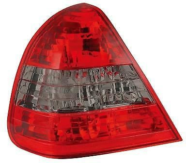 Back Rear Tail Lights Red-Black Crystal-Look Pair For Mercedes W202 94-99 - On