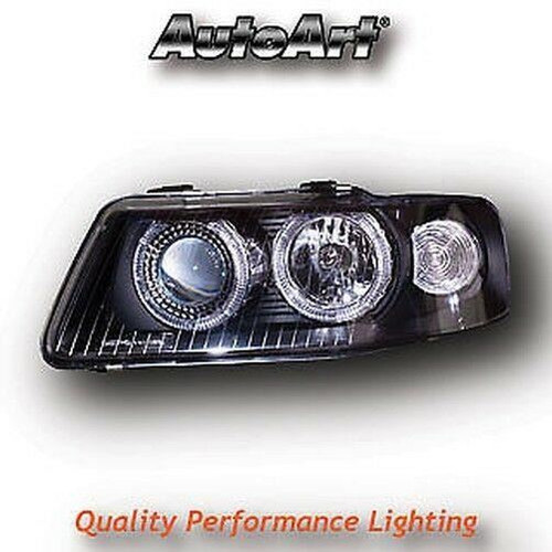 Black Angel Eye Projector Headlights Lamps Replace Fits Audi A3 Facelift 00-03