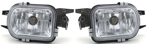 Fog Lights Lighting Lamp Spare Part Clear Chrome Pair For Mercedes W203 00-04