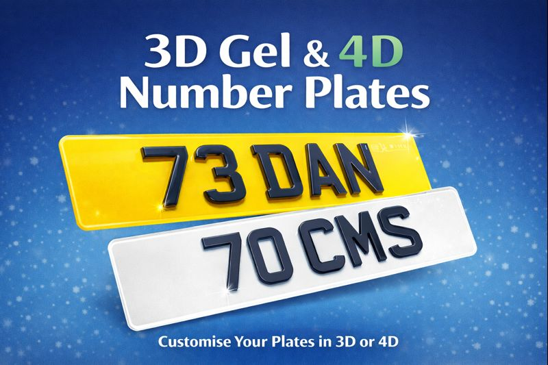 3D Gel and 4D Number plate UK Road Legal