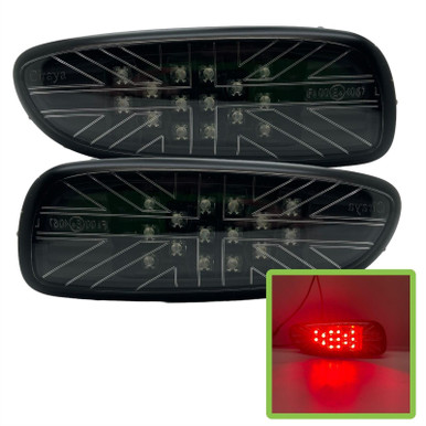 Union Jack Smoked LED black rear fog light lamp for Mini R56 R57 R58 ...