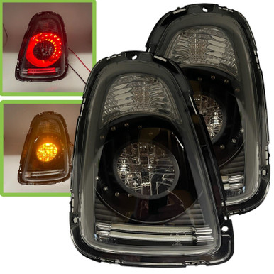 Mini One Rear Light Back Rear Tail Lights Pair Set Clear Black Mini One Cooper Clubman R56 ...