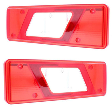 Pair Rear Tail Light Lens Clear Indicator For Ford Transit Chassis Cab ...