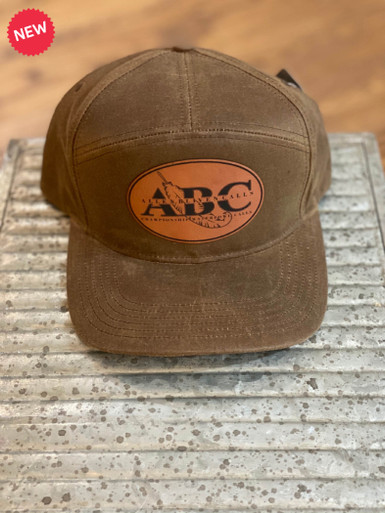 ABC 7-Panel Leather Patch Hat - Wax Cotton Brown