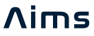 The AIMS platform logo in dark blue, representing the annual label service solution.
