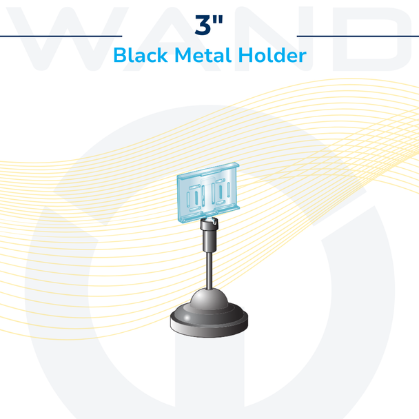 3" Black Metal Elegant Smart Label ESL Holder