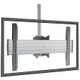 Front view of the ceiling bracket kit featuring a central pole mount and adjustable VESA display rails.