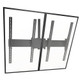 Perspective view of a 2x1 ceiling mount supporting two side-by-side display panels in landscape orientation.