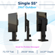 55-inch outdoor digital display kiosk for pre-sale messaging, featuring 24x7 operation and robust 4000-nit brightness.