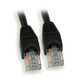 Close-up of a 07 ft. Cat5e Ethernet Cable with black connectors and visible internal wiring.