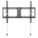 Front view of a black low-profile wall mount for flat-panel screens featuring VESA mounting arms.