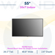 Specifications graphic for a 55" LG Lite Duty Smart Screen, detailing 16x7 format and 30,000-hour lifespan.