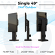 Single 49-inch LG XE4 outdoor display kiosk for pre-sale messaging, featuring 4000-nit brightness and 24x7 durability.