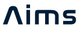 The AIMS platform logo in dark blue, representing the annual label service solution.