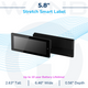 A 5.8-inch stretch smart label display featuring product dimensions and a 10-year battery lifetime.