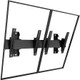 A black 2x1 vertical wall bracket system designed to securely mount two 55-inch LG exterior displays. Screens sold separately.