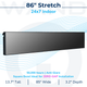 86 inch Ultra Stretch LG commercial smart screen featuring 50,000 hours lifespan, anti-glare, and zero-gap installation
