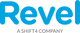 The light blue Revel logo, indicating POS price and product integration services by a Shift4 company.