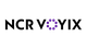 The NCR Voyix logo, featuring black text and a purple dot pattern, representing POS price and product integration.