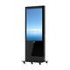 A 55-inch dual-sided digital poster kiosk with a 500nit high-brightness touchscreen and sleek black frame.
