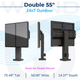 Double 49-inch LG XE4 outdoor display kiosk for menu boards, featuring 4000-nit brightness and 24x7 durability.