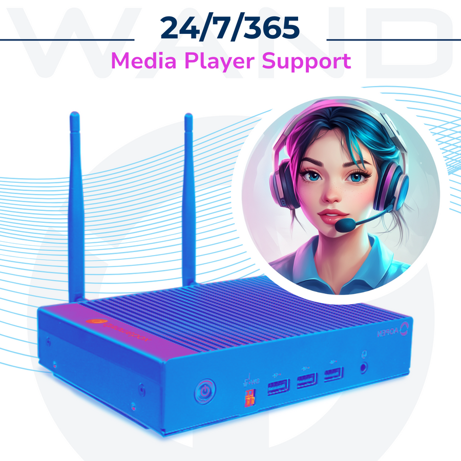 WAND 24x7 Media Player Support (1 per Screen)