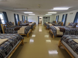 Our 8-student bunk room, has showers and toilets and sinks in-room.