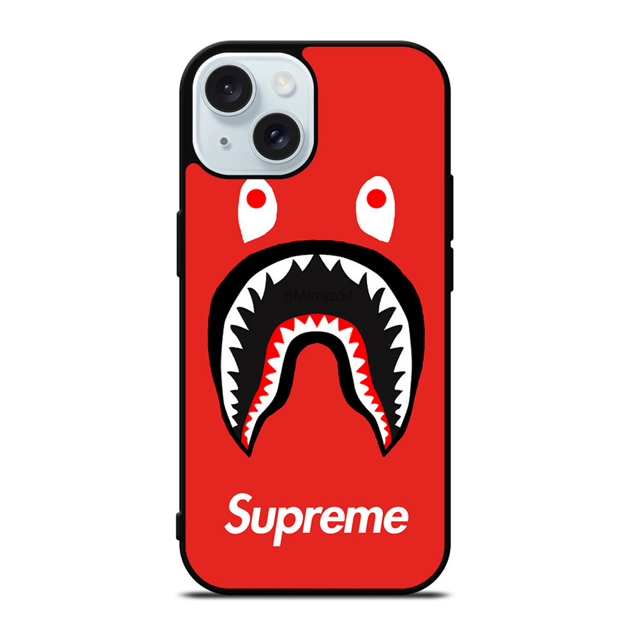 BAPE SHARK SUPREME RED iPhone 15 Case Cover