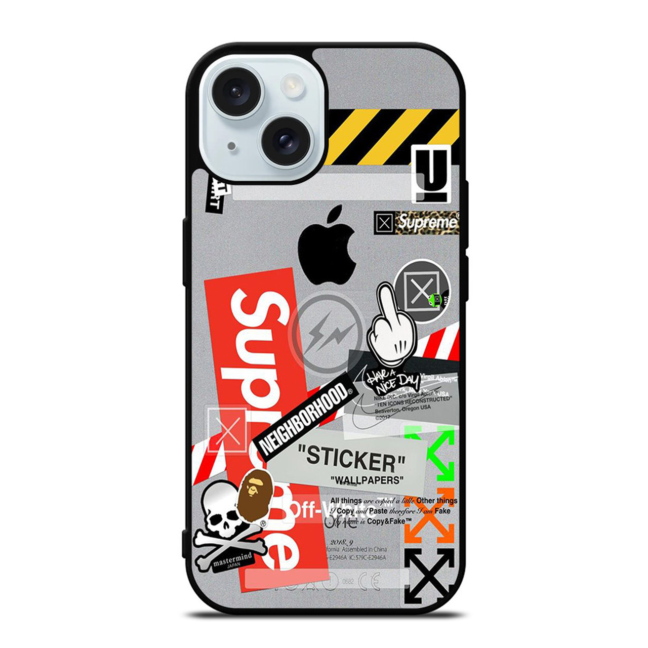 OFF WHITE SUPREME iPhone 15 Case Cover