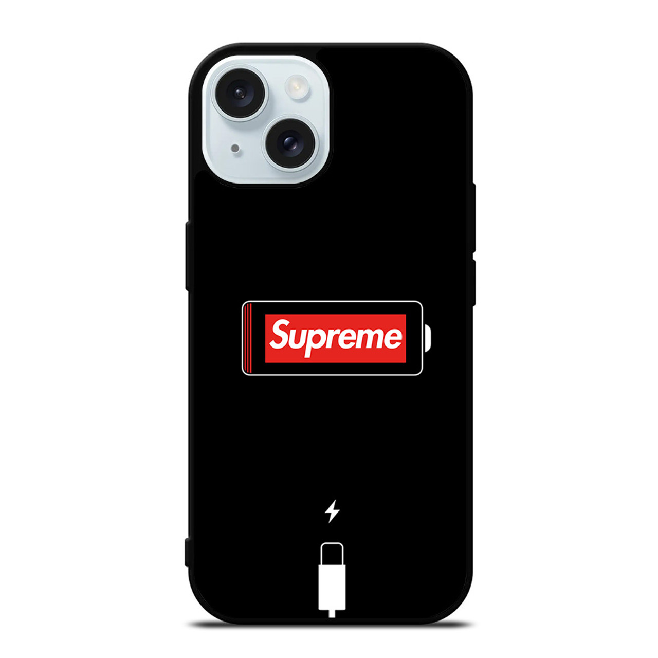 SUPREME PHONE LOW BATTERY iPhone 15 Case Cover