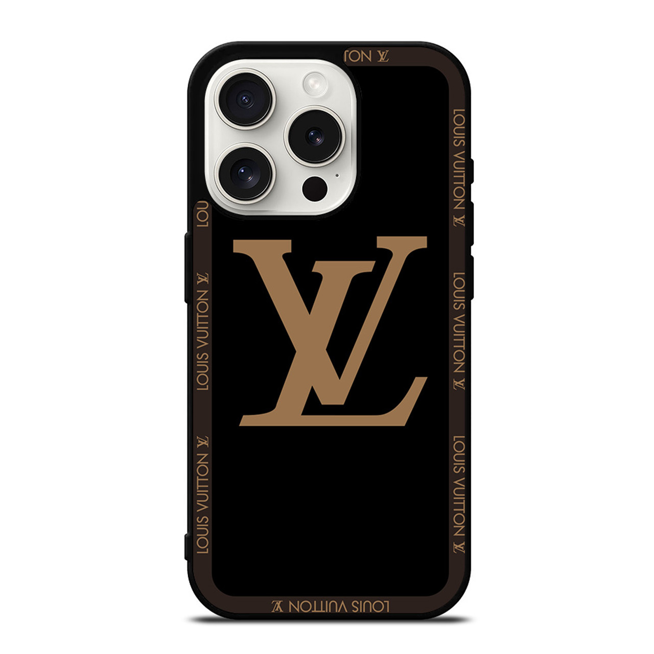LOUIS VUITTON ROUND BLACK iPhone 15 Pro Case Cover