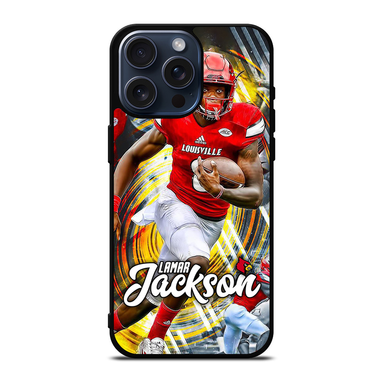 LAMAR JACKSON LOUISVILLE NFL iPhone 13 Pro Max Case Cover