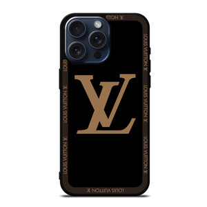 LOUIS VUITTON LV BLACK LOGO iPhone 15 Case Cover