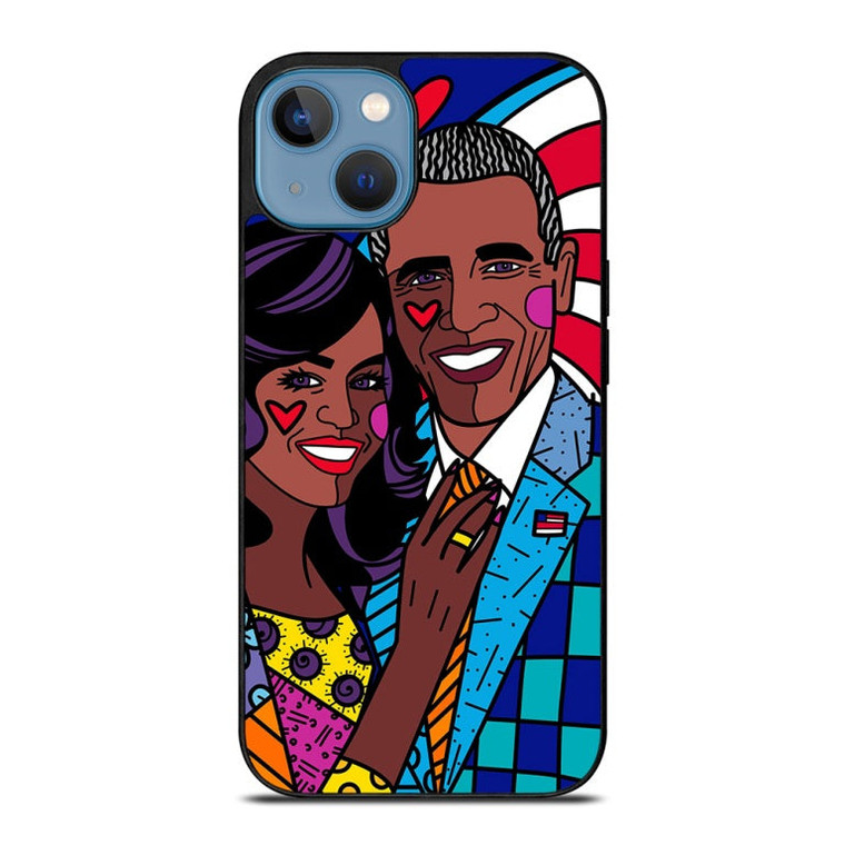 ROMERO BRITTO BARACK OBAMA iPhone 13 Case Cover