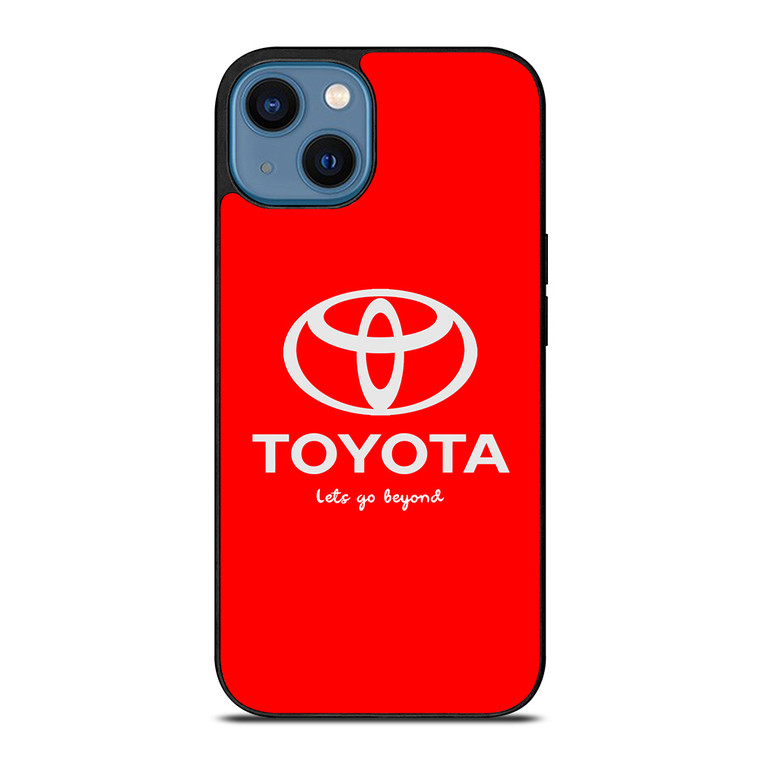 TOYOTA LETS GO BEYOND LOGO RED iPhone 14 Case Cover