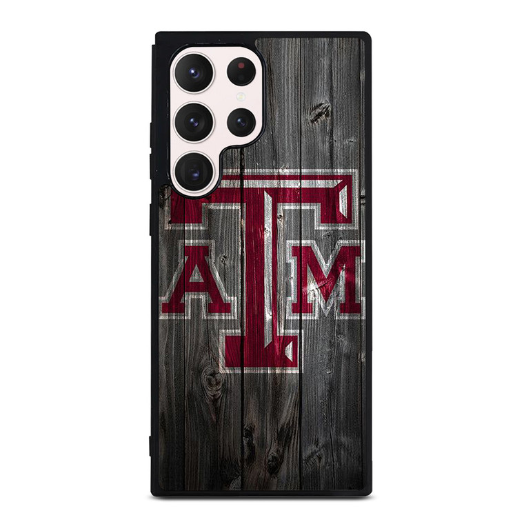 TEXAS AGGIES WOODEN LOGO Samsung Galaxy S23 Ultra Case Cover