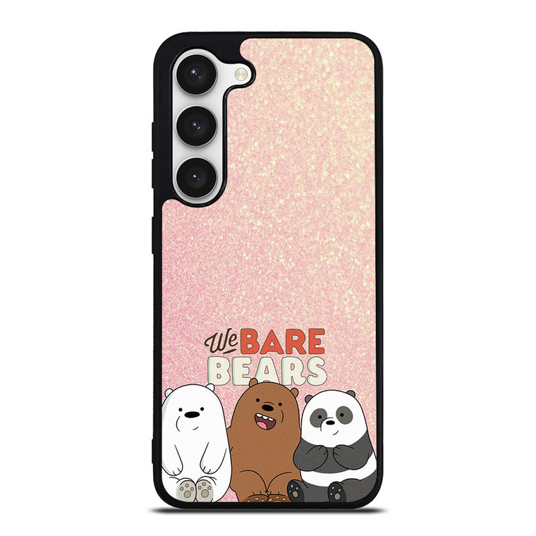 WE BARE BEARS PINK GILTTER  Samsung Galaxy S23 Case Cover