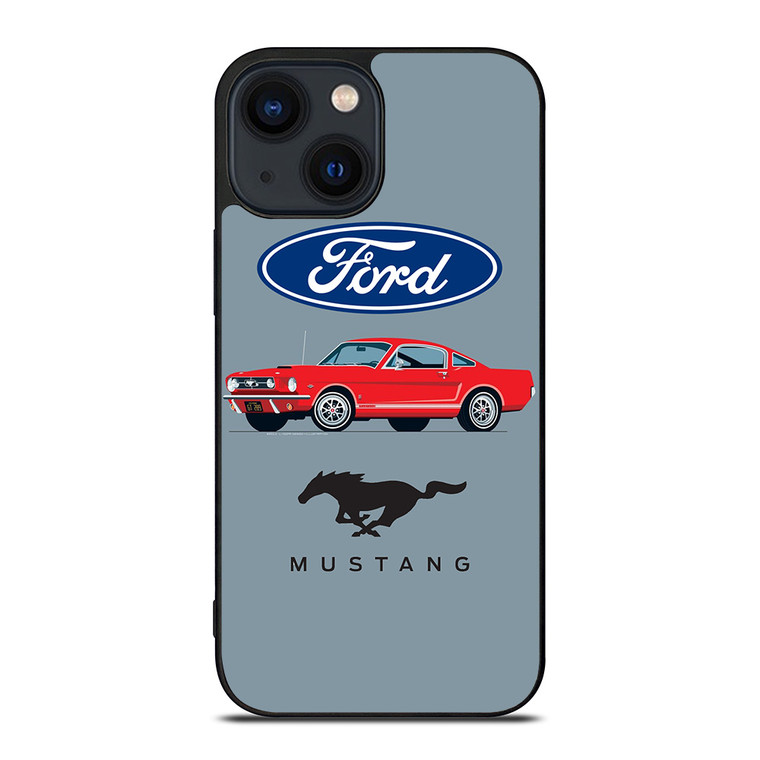1965 FORD MUSTANG ILLUSTRATION iPhone 14 Plus Case Cover