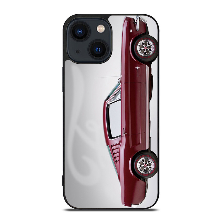 1965 FORD MUSTANG RED CAR iPhone 14 Plus Case Cover