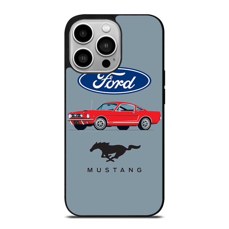 1965 FORD MUSTANG ILLUSTRATION iPhone 14 Pro Case Cover